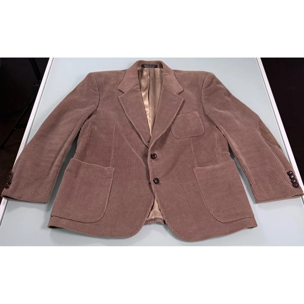 VTG Tailors Row Deansgate Corduroy Sport Coat Blazer Mens 42S Made in Slovakia